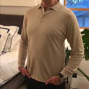 Ermenegildo Zegna 100% silk longsleeve polo